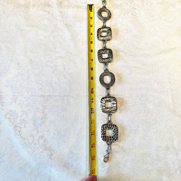 Women’s Vintage Silver Antiqued Metal Chain Belt - M/L - Picture 9 of 10